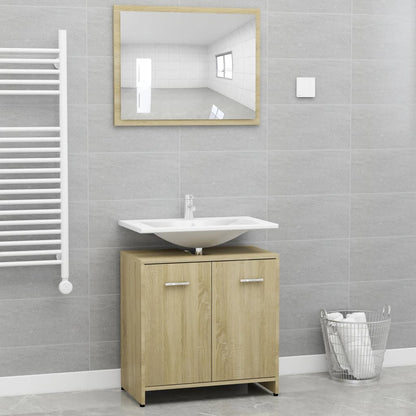 Bathroom Furniture Set White Chipboard